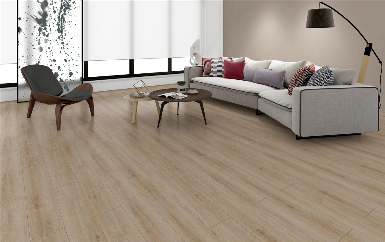 橡木色客厅地板效果图 – 设计本装修效果图