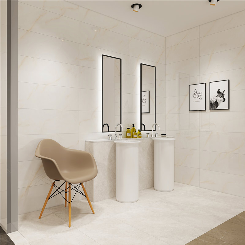 大理石瓷砖白玉IPGS90002卫生间空间效果图