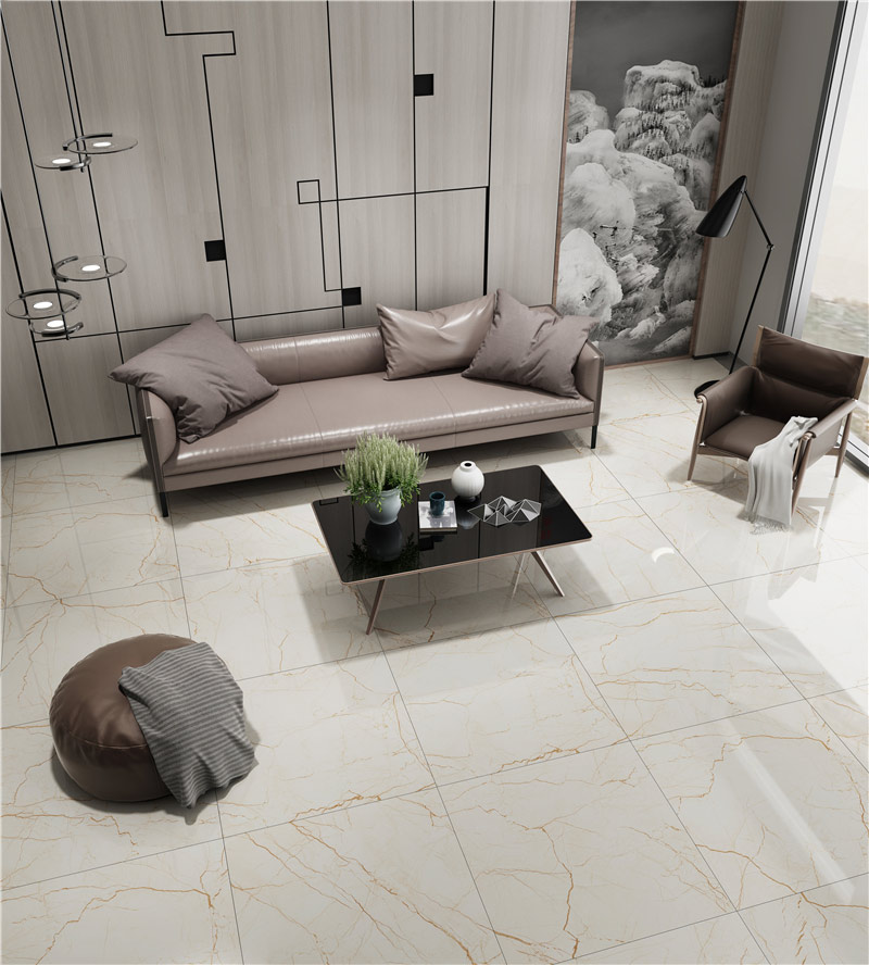 大理石瓷砖索菲特金IPGS90007客厅空间效果图