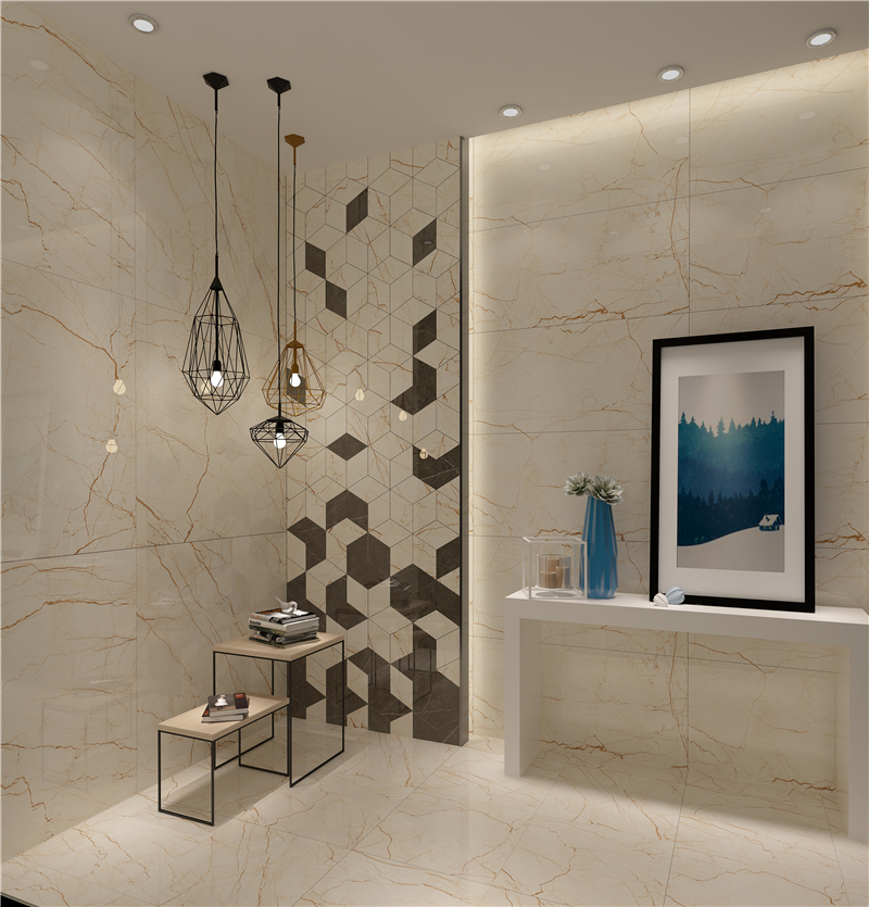 大理石瓷砖索菲特金IPGS90007卫生间空间效果图